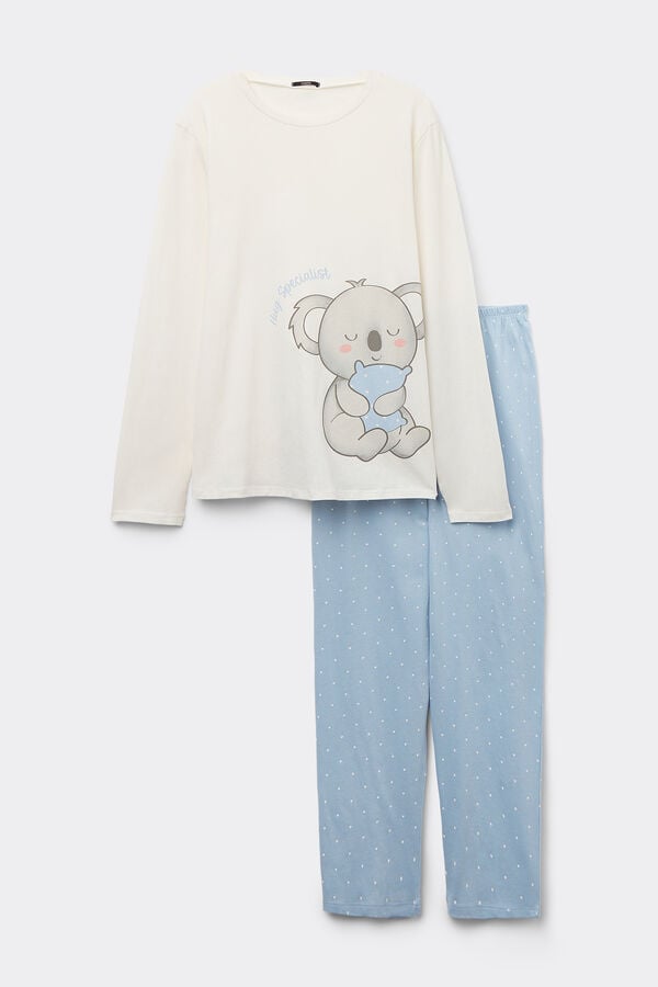 Tezenis Pijama Largo de Algodón con Estampado Koala Los más vendidos
