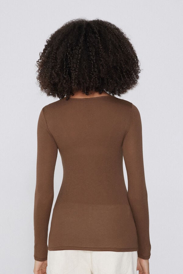 Tezenis Camiseta con Cuello de Barco de Viscosa y Lana Merino Mejor oferta