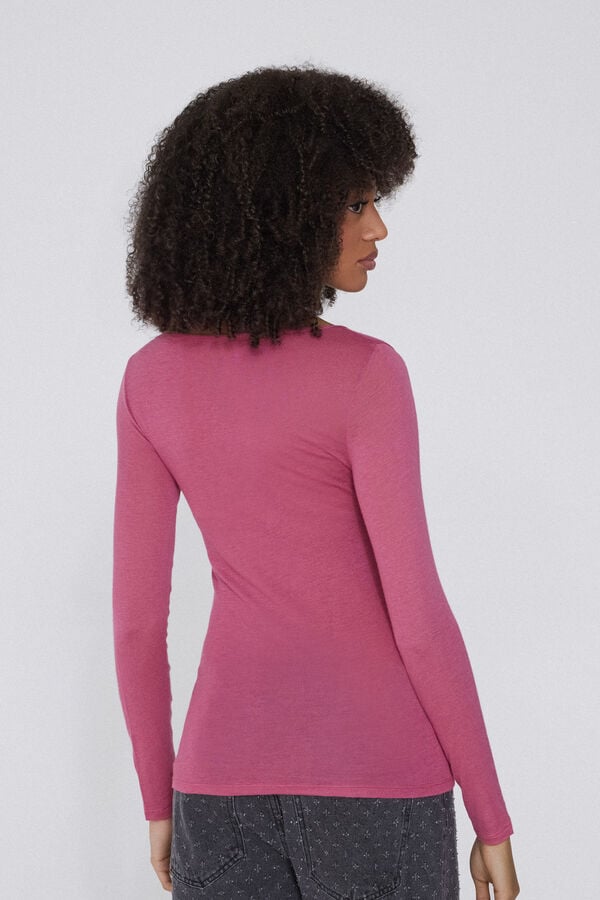 Tezenis Camiseta con Cuello de Barco de Viscosa y Lana Merino Oferta especial