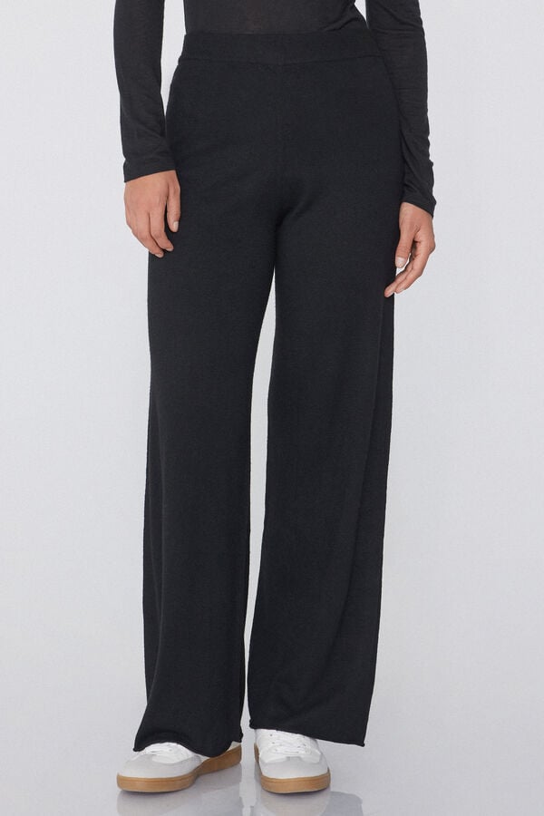 Tezenis Pantalón Palazzo Grueso con Lana
