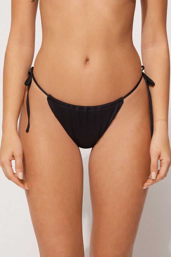 Tezenis Braguita Brasileña de Bikini de Cortinilla Reciclada y Anudada