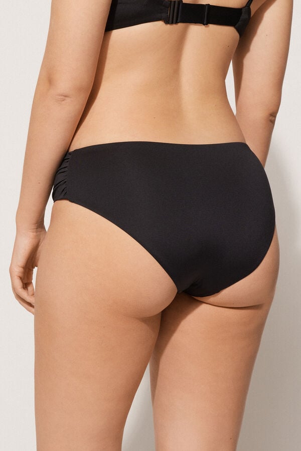Tezenis Braguita de Bikini Reciclada de Talle Alto de Color Liso con Frunce Lateral Rebajas baratas