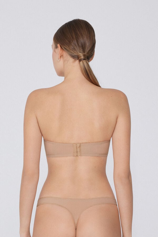 Tezenis Sujetador Bandeau Escotado con Relleno de Microfibra Reciclada COMPRAR AHORA