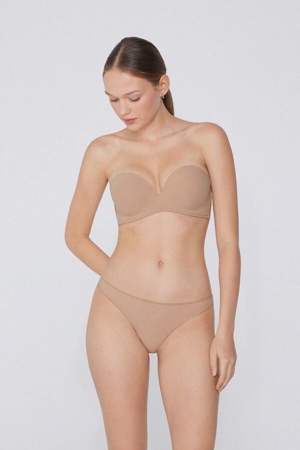 Tezenis Sujetador Bandeau Escotado con Relleno de Microfibra Reciclada COMPRAR AHORA
