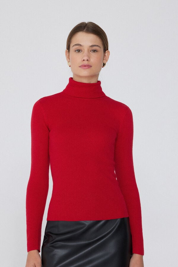 Tezenis Jersey Abrigado Manga Larga Cuello Alto Canalé con Lana
