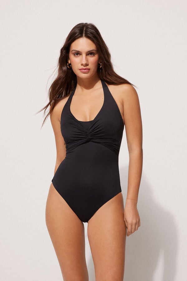 Tezenis Bañador Entero Bandeau con Relleno Ligero Cruzado de Microfibra Reciclada Liquidación