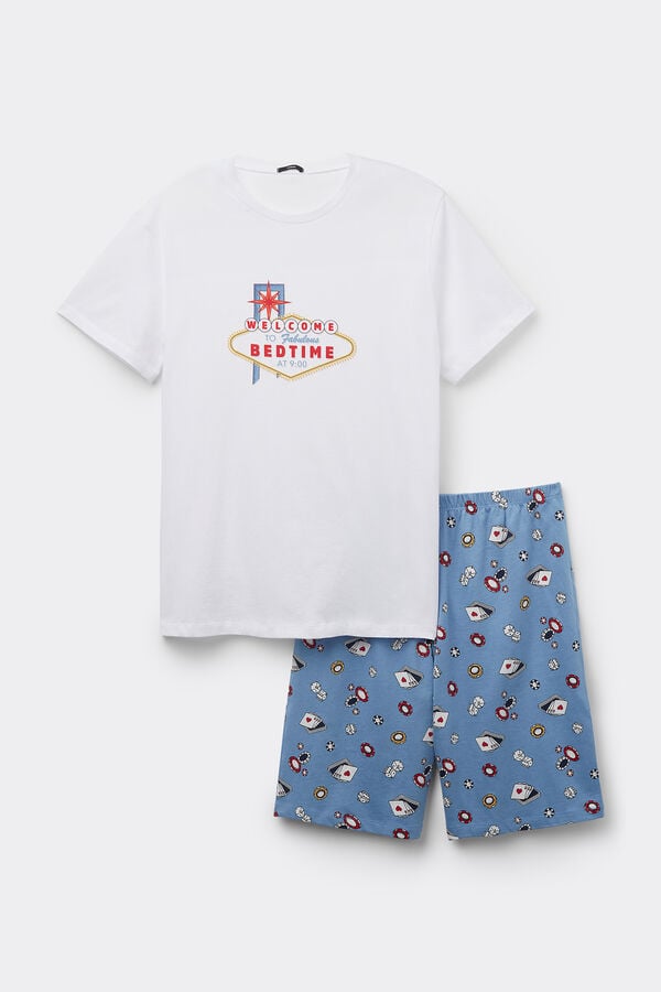 Tezenis Pijama Corto Hombre Media Manga Algodón Estampado Bedtime Los más vendidos