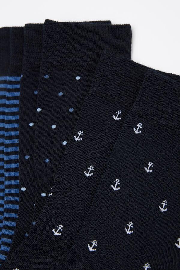 Tezenis 3 Pares Calcetines Cortos Algodón sin Borde Estampado Hombre Descuento