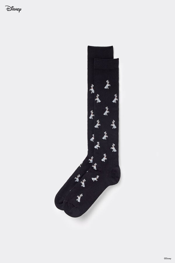 Tezenis Calcetines Largos con Estampado de Disney de La Dama y el Vagabundo para Hombre