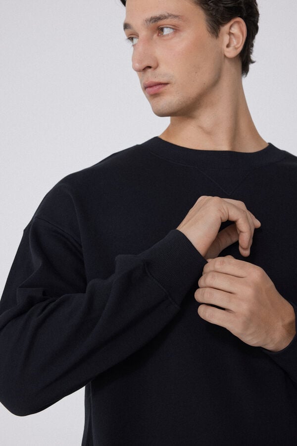 Tezenis Sudadera básica 100 algodón con cuello redondo Oferta especial de fábrica
