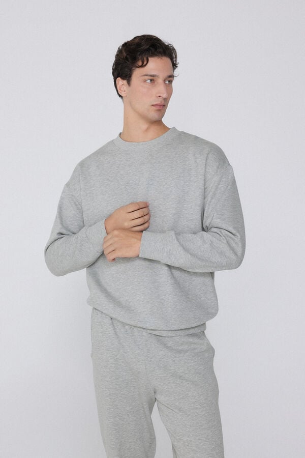 Tezenis Sudadera básica 100 algodón con cuello redondo Promoción trimestral