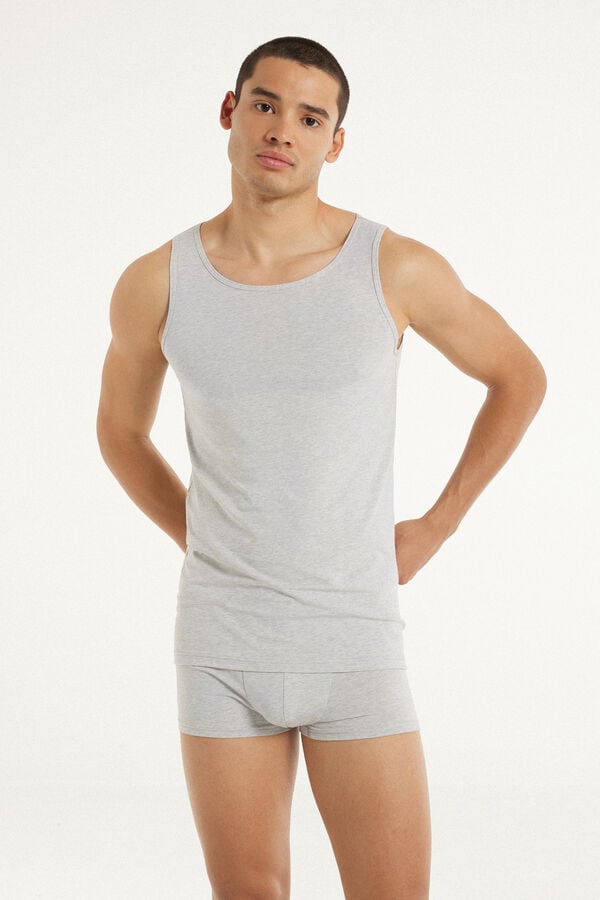 Tezenis Camiseta de Tirantes Anchos de Algodón Elástico Tienda de fábrica