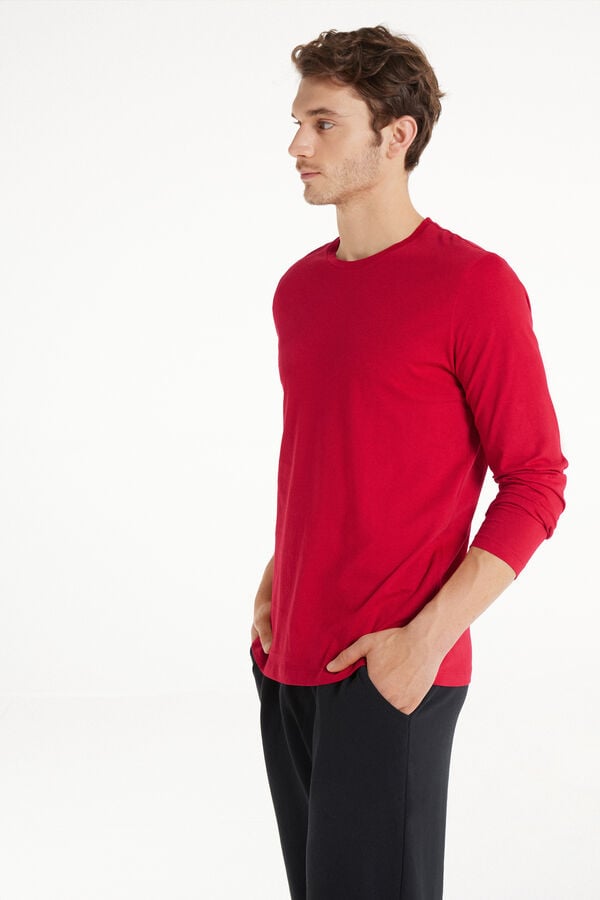 Tezenis Camiseta 100% algodón manga larga y cuello redondo hombre Ahorra y exporta