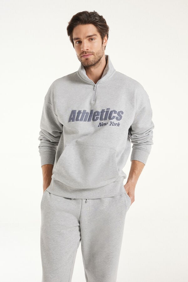 Tezenis Sudadera Gruesa de Manga Larga con Cremallera y Estampado Descuento por venta flash