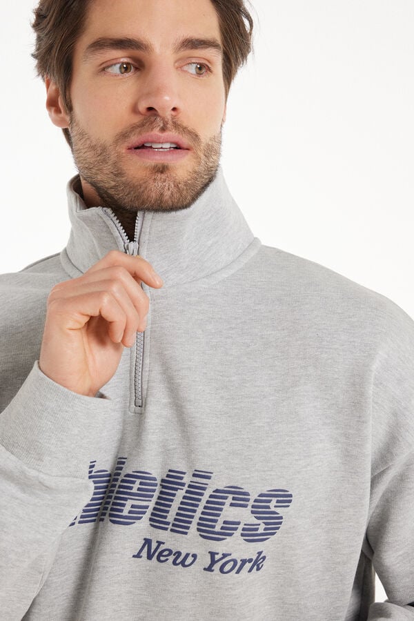 Tezenis Sudadera Gruesa de Manga Larga con Cremallera y Estampado Descuento por venta flash