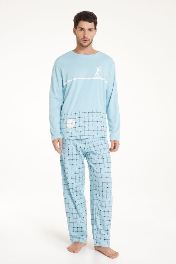 Tezenis Pijama Largo de Algodón Grueso Tenis