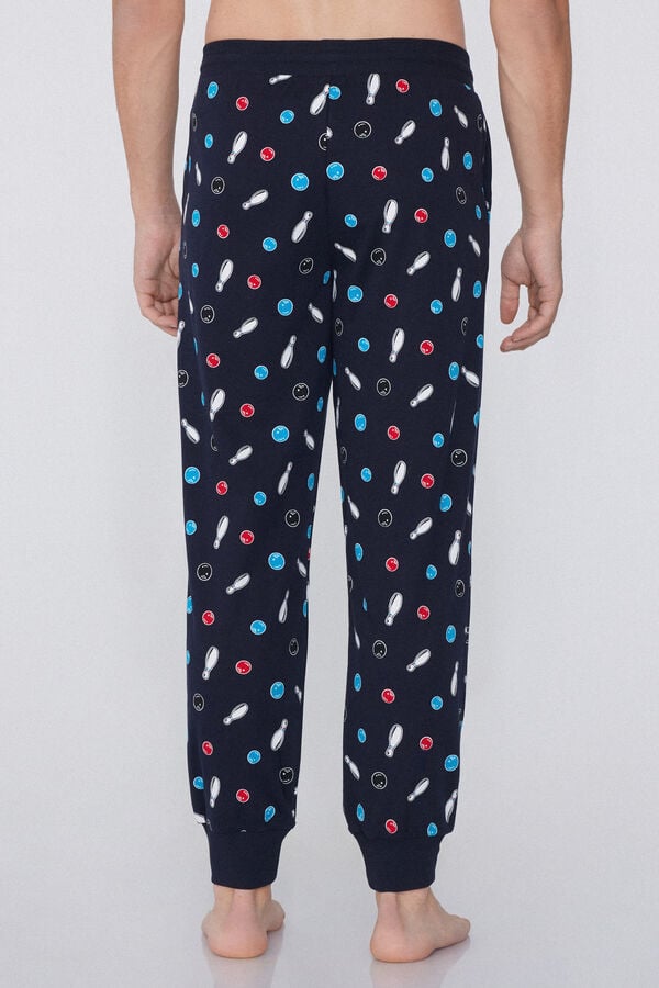 Tezenis Pantalón de Chándal de Algodón Grueso con Estampado y Bolsillos ÚLTIMAS EDICIONES