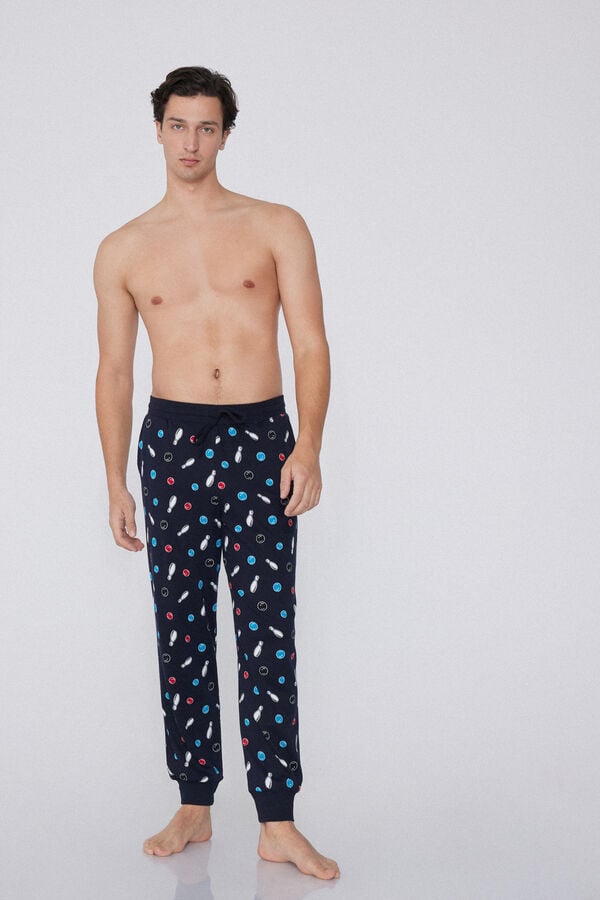 Tezenis Pantalón de Chándal de Algodón Grueso con Estampado y Bolsillos ÚLTIMAS EDICIONES