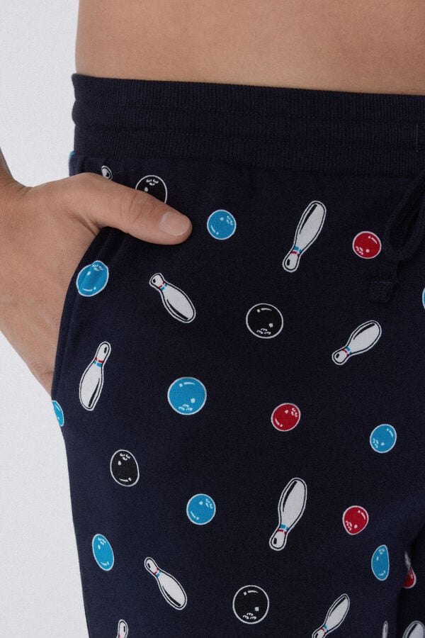 Tezenis Pantalón de Chándal de Algodón Grueso con Estampado y Bolsillos ÚLTIMAS EDICIONES