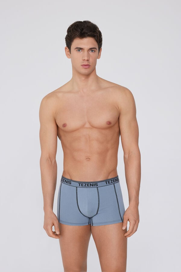 Tezenis Bóxer de Algodón Orgánico con Costuras en Contraste con Logo Tienda de fábrica