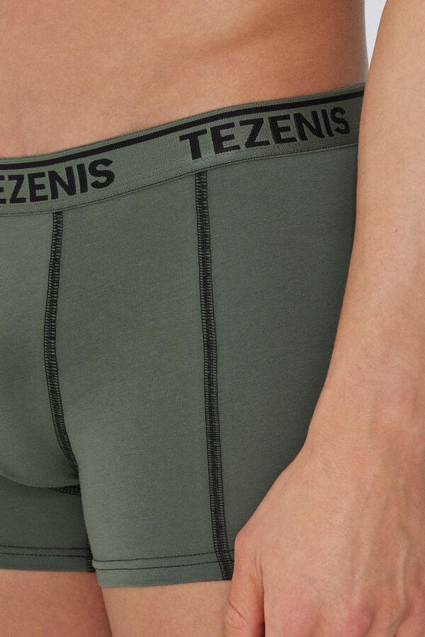 Tezenis Bóxer de Algodón Orgánico con Costuras en Contraste con Logo Limitado a 3 días
