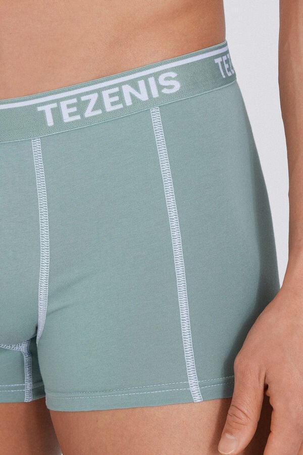 Tezenis Bóxer de Algodón Orgánico con Costuras en Contraste con Logo Ahorra y exporta