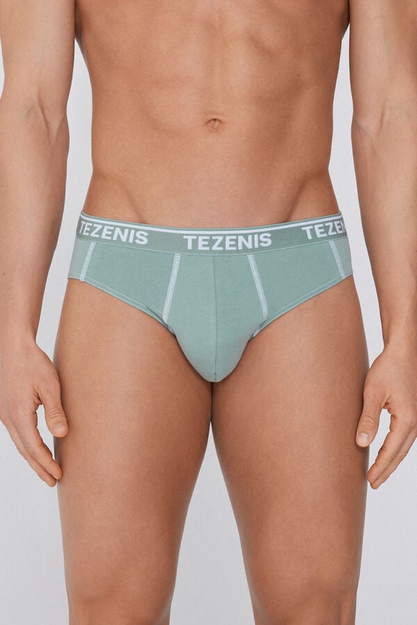 Tezenis Calzoncillos de Algodón con Costuras en Contraste con Logo