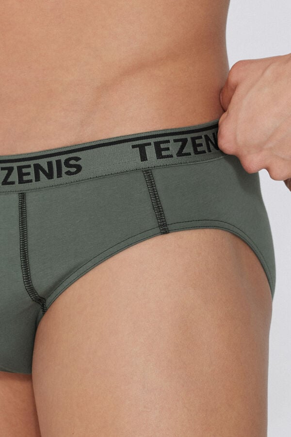 Tezenis Calzoncillos de Algodón con Costuras en Contraste con Logo Libre de impuestos