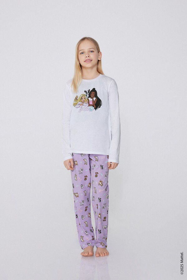 Tezenis Pijama Largo Algodón Estampado Barbie para Niña 2025