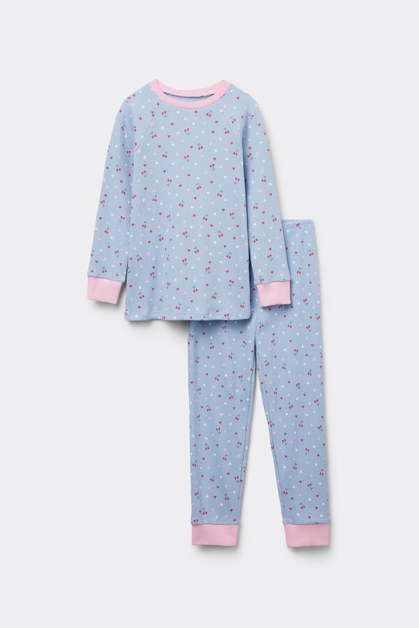 Tezenis Pijama Largo Canalé Algodón Estampado Niña Ofertas