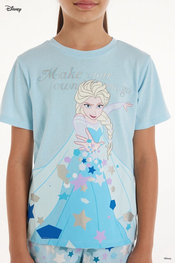 Tezenis Pijama Corto de Algodón con Estampado de Elsa de Frozen Disney Rebajas de fábrica