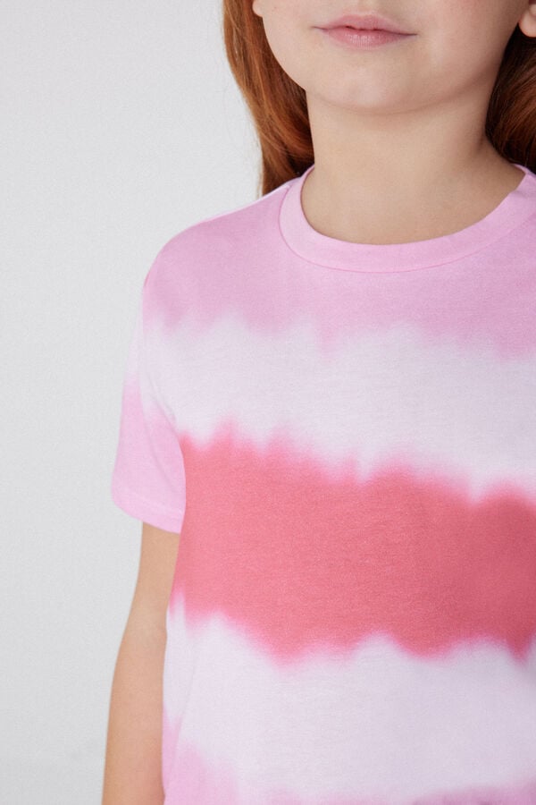 Tezenis Pijama Corto de Manga Corta de Algodón Tie-Dye para Niña Los más vendidos