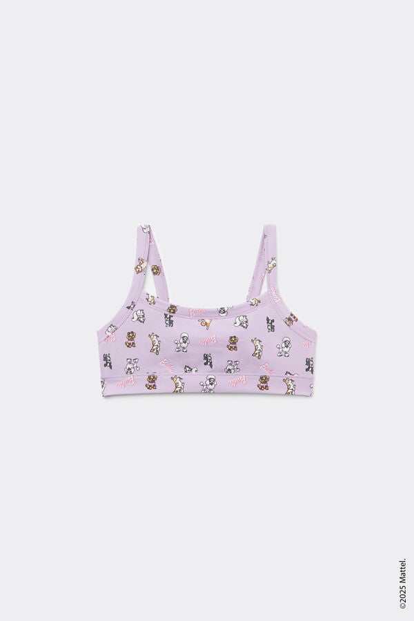 Tezenis Brasier de Algodón Estampado Barbie Niña