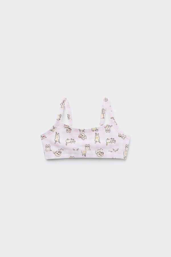 Tezenis Brasier Niña Basic de Algodón Estampado