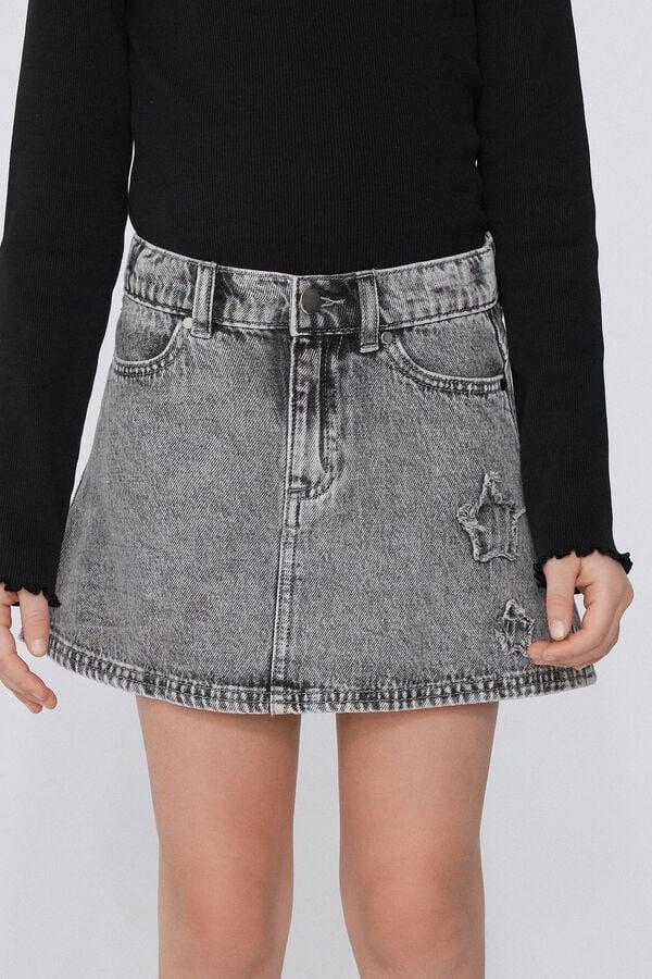 Tezenis Minifalda Denim con Parche de Estrella Niña Libre de impuestos