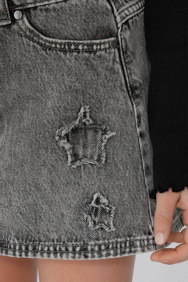 Tezenis Minifalda Denim con Parche de Estrella Niña Libre de impuestos