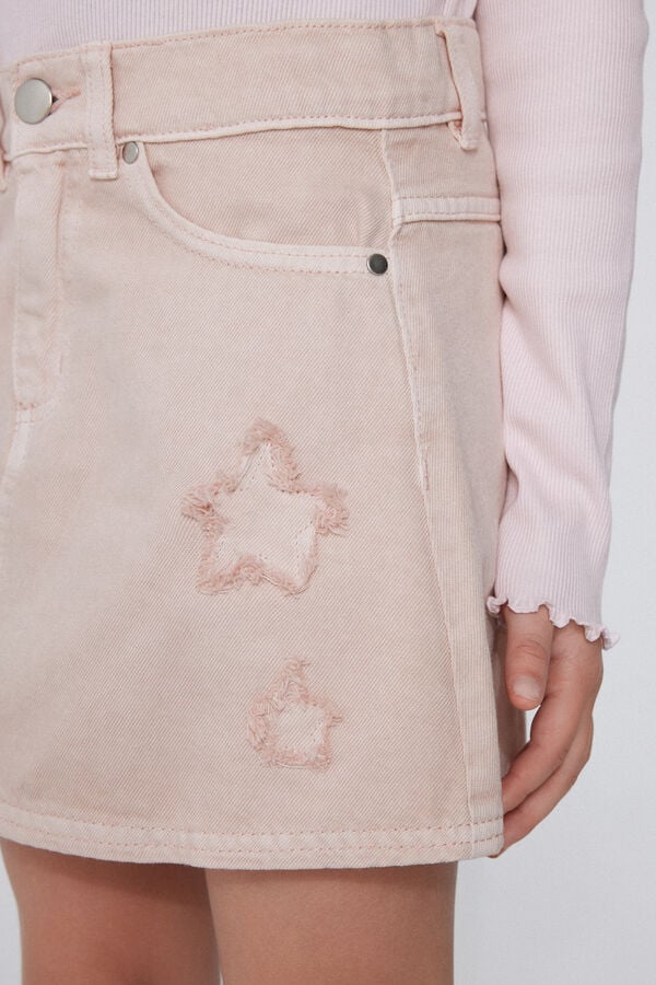 Tezenis Minifalda Denim con Parche de Estrella Niña Descuentos del mes