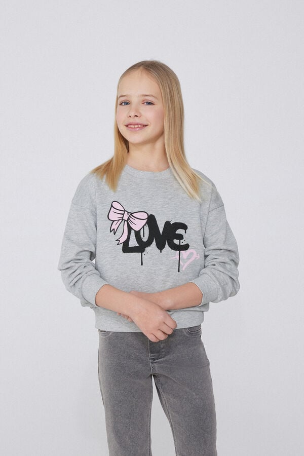 Tezenis Sudadera de Manga Larga con Estampado Niña En oferta