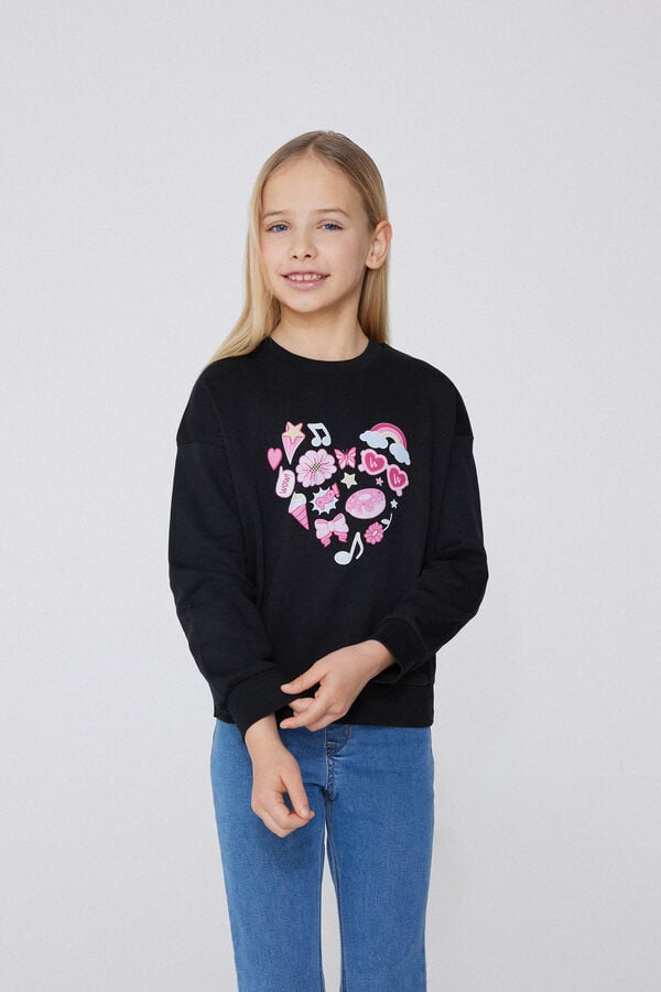 Tezenis Sudadera de Manga Larga con Estampado Niña Rebajas baratas