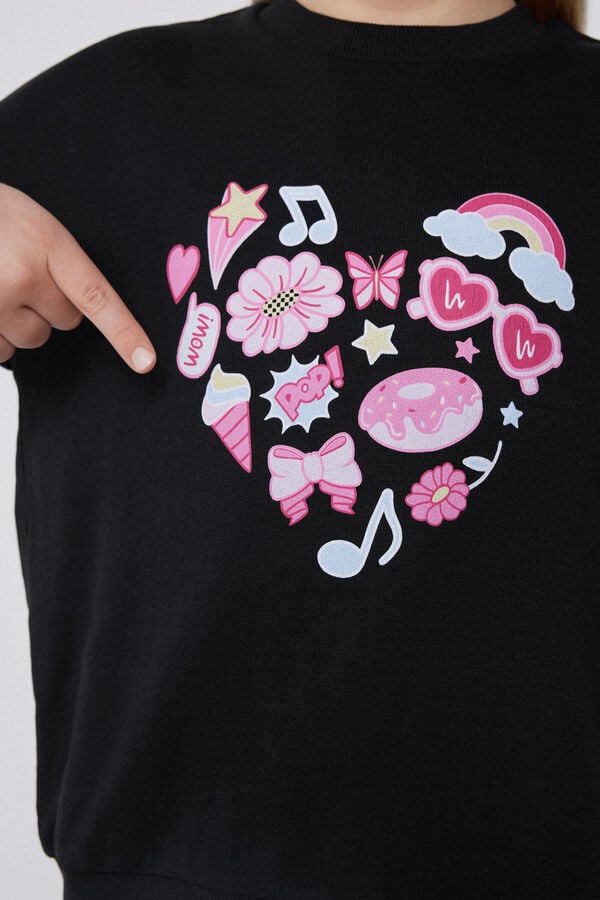 Tezenis Sudadera de Manga Larga con Estampado Niña Rebajas baratas