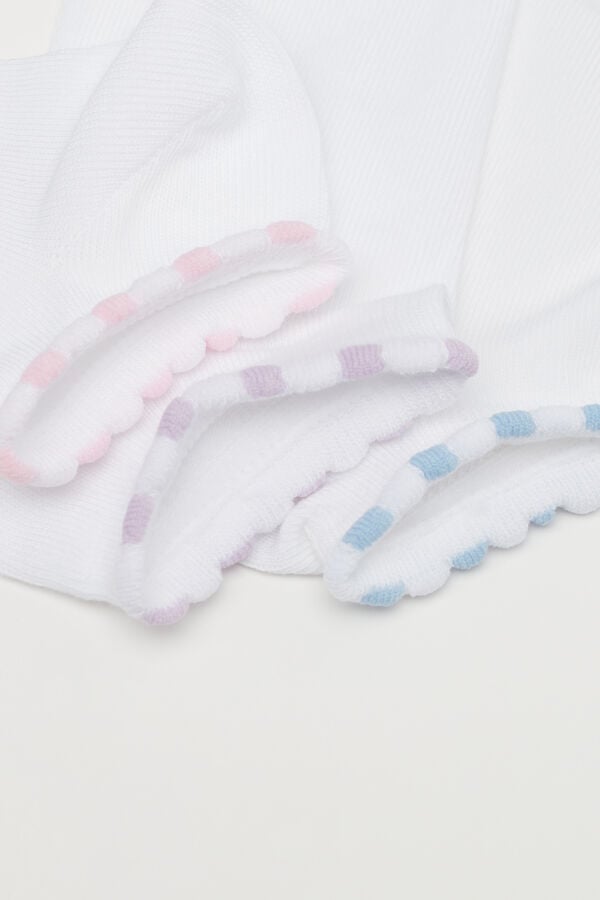Tezenis 3 Pares de Calcetines Tobilleros con Refuerzos de Algodón Estampados para Niña Rebajas top