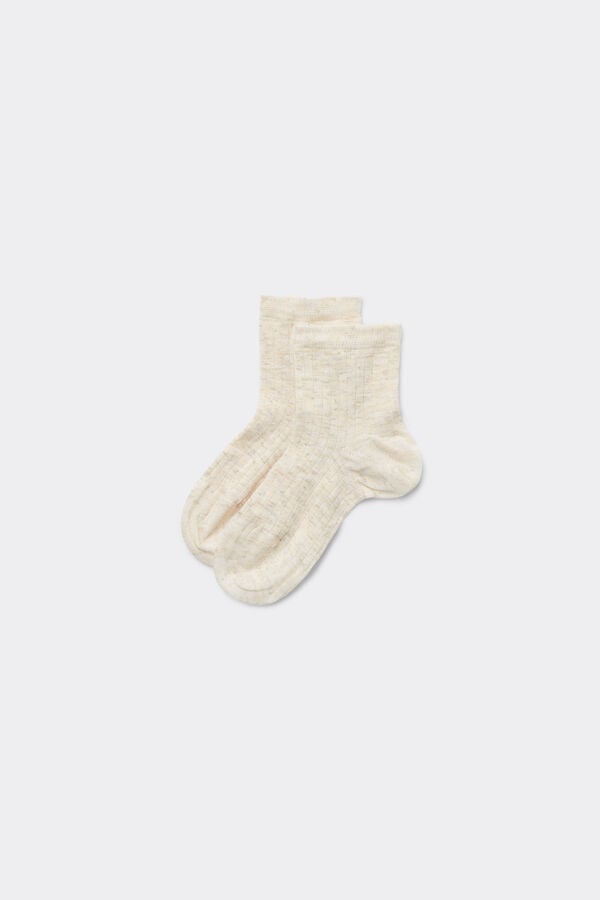 Tezenis Calcetines Cortos de Viscosa de Canalé para Niña