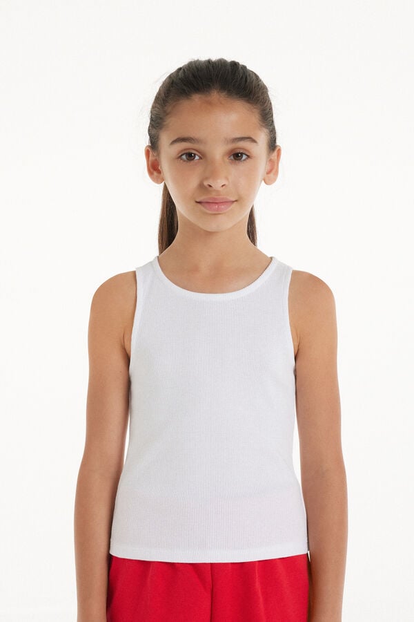 Tezenis Camiseta de Tirantes Anchos de Canalé para Niña
