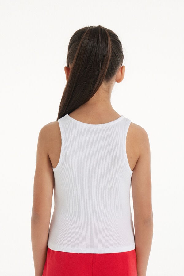 Tezenis Camiseta de Tirantes Anchos de Canalé para Niña Rebajas de fin de temporada