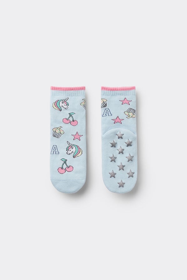 Tezenis Calcetines Antideslizantes Algodón Ligero Estampado para Niña
