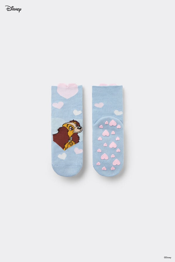 Tezenis Calcetines Antideslizantes Cortos con Estampado de Disney de La Dama y el Vagabundo para Niña Últimos 3 días