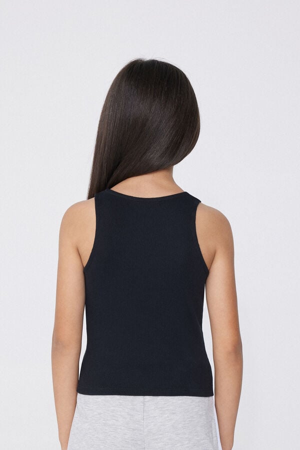 Tezenis Camiseta de Tirantes Anchos de Canalé para Niña Ofertas especiales