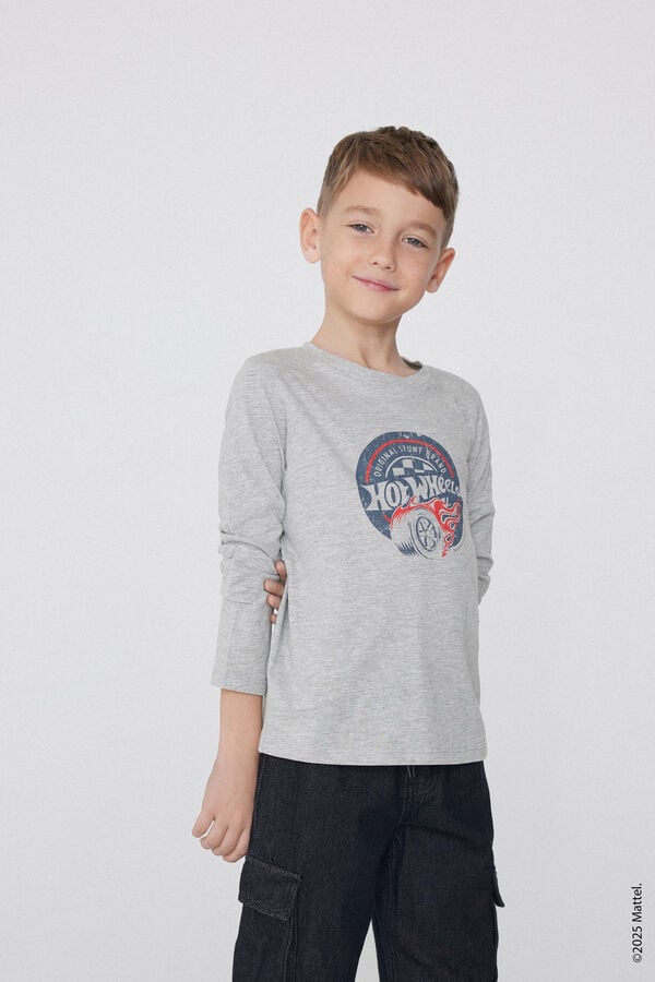 Tezenis Camiseta Manga Larga Algodón con Estampado Hot Wheels para Niño Mejor oferta
