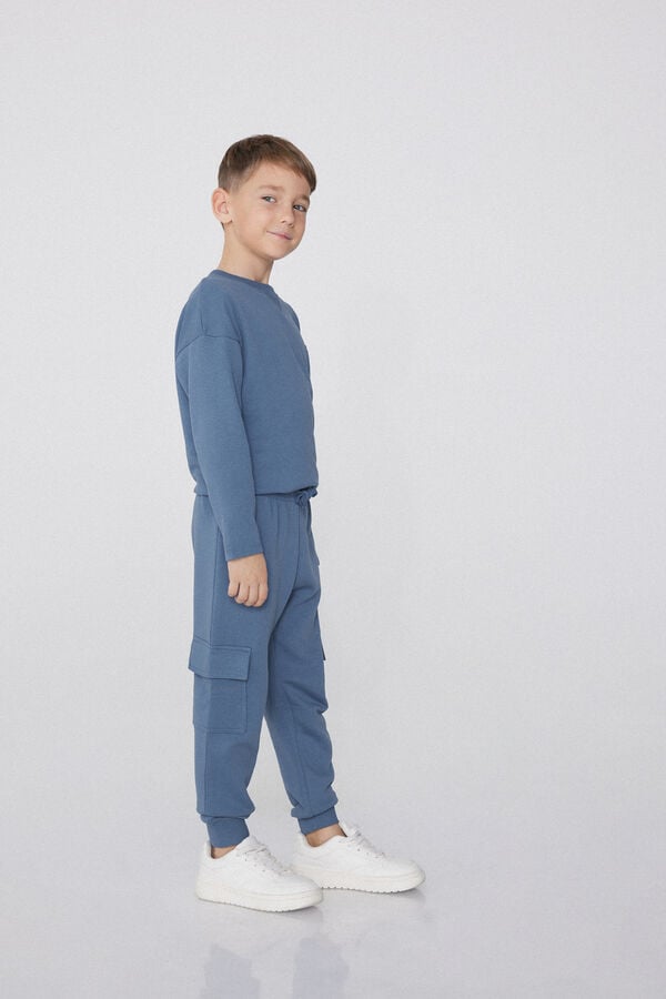 Tezenis Jogger Cargo de Felpa para Niño Oferta especial