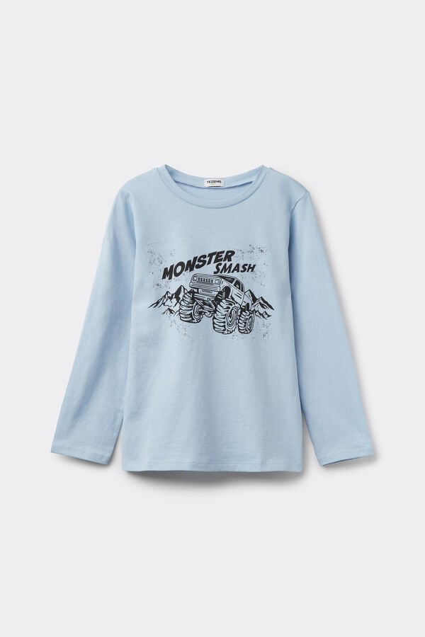 Tezenis Camiseta Manga Larga Algodón con Estampado para Niño Últimos 2 días